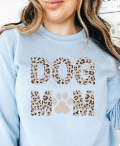 Dog Mom Leopard Print Sweatshirt