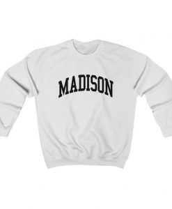 Madison Wisconsin Collegiate Style Crewneck Sweatshirt