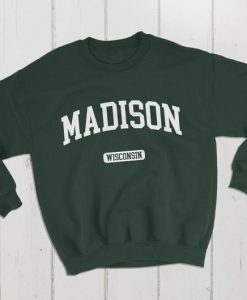 Madison Wisconsin USA College Classic Crewneck Sweatshirt