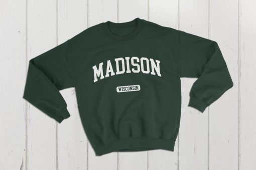 Madison Wisconsin USA College Classic Crewneck Sweatshirt