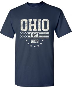 Ohio 1803 USA Flag Statehood T-Shirt