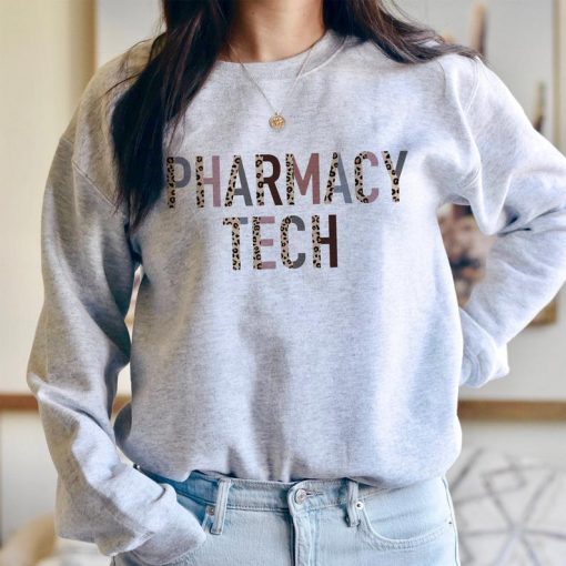 Pharmacy Tech Leopard Print Sweatshirt