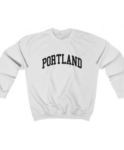 Portland Maine Collegiate Style Crewneck Sweatshirt