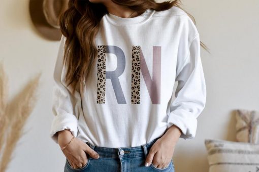 RN Nurse Leopard Print Sweatshirt