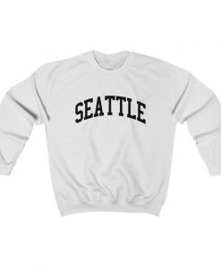 Seattle Washington Collegiate Style Crewneck Sweatshirt