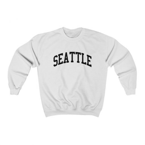 Seattle Washington Collegiate Style Crewneck Sweatshirt