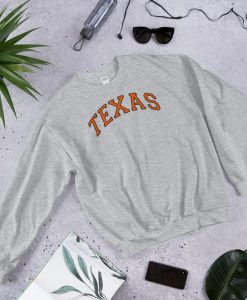 Texas Orange College Style Crewneck Sweatshirt