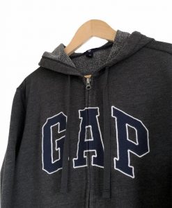 Vintage GAP Spell Out Oversized Full Zip Hoodie