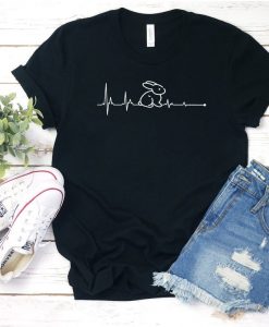 Bunny Rabbit Heartbeat Unisex T-shirt