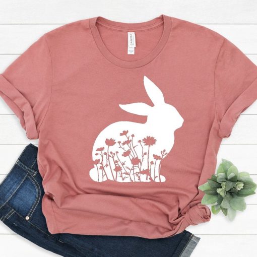 Cute Floral Rabbit Shirt