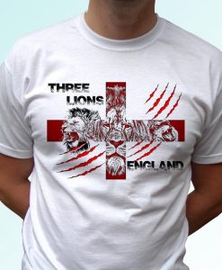 England Three Lions white t shirt