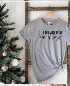 Outnumbered Mom of Boys T-Shirt