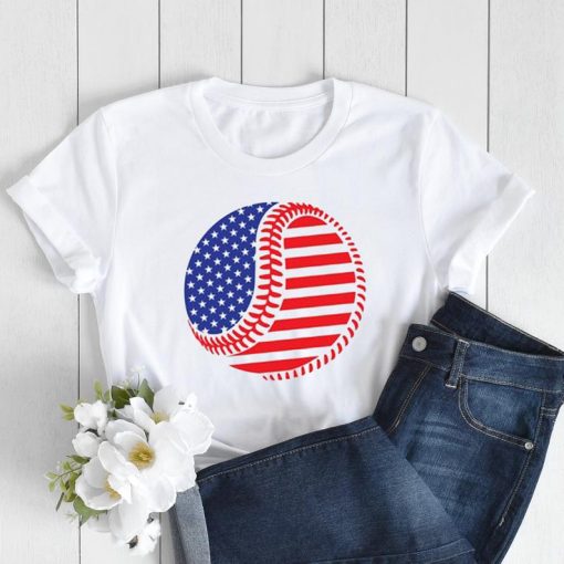 USA Flag Baseball Shirt