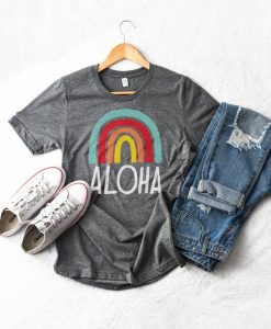 Aloha Dark Heather Gray Unisex Hawaii T-Shirt