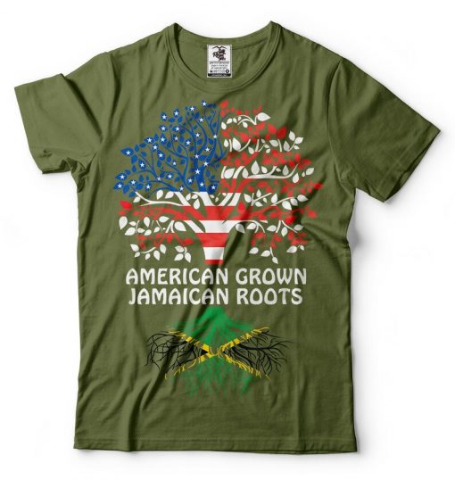 American Grown Jamaican Roots Tee Shirt