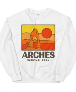 Arches National Park Moab Utah Vintage White Unisex Sweatshirt