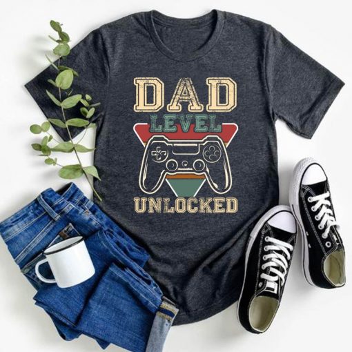 Dad Level Unlocked Unisex T-Shirt