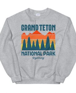 Grand Teton National Park Wyoming Sport Gray Unisex Sweatshirt