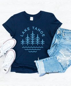 Lake Tahoe Navy Blue Unisex T-Shirt