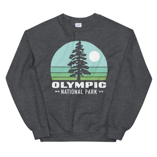 Olympic National Park Vintage Washington Seattle Northwest Unisex Crewneck Sweatshirt