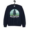 Olympic National Park Vintage Washington State Northwest Seattle Tacoma Unisex Crewneck Sweatshirt