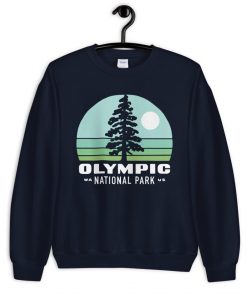 Olympic National Park Vintage Washington State Northwest Seattle Tacoma Unisex Crewneck Sweatshirt