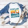 Portland Maine Vintage White Unisex T-Shirt