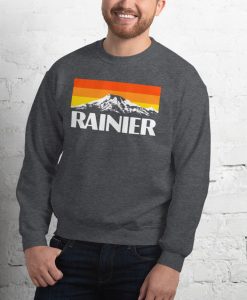 Rainier National Park Northwest Washington Seattle Dark Heather Gray Unisex Sweatshirt