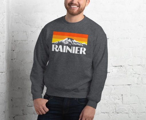 Rainier National Park Northwest Washington Seattle Dark Heather Gray Unisex Sweatshirt