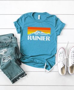 Rainier National Park Northwest Washington Vintage Tri Blend Unisex T-shirt