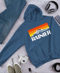 Rainier National Park Washington Blue Unisex Hoodie