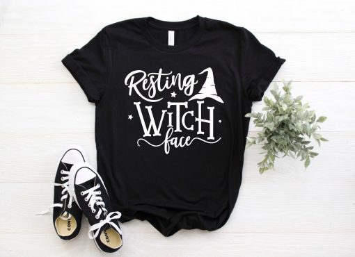 Resting Witch Face Halloween Fall Shirt