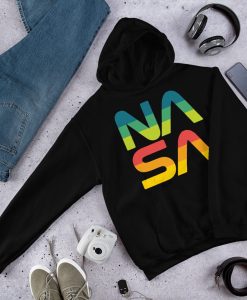 Retro NASA Pullover Space Black Hoodie