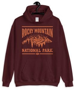 Rocky Mountain National Park Colorado USA Maroon Unisex Hoodie