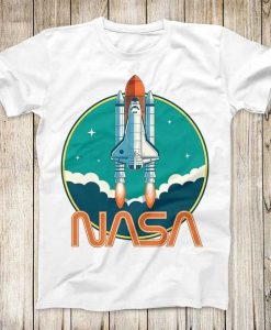 Super Cool Nasa Tee Power Rocket Logo Design Art Drawing T Shirt