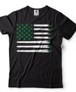 USA Weed Flag Cannabis T-shirt