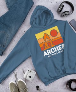 Vintage Arches National Park Moab Utah Unisex Hoodie