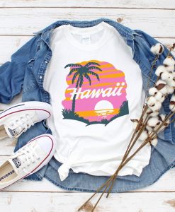 Vintage Hawaii White Unisex T-Shirt