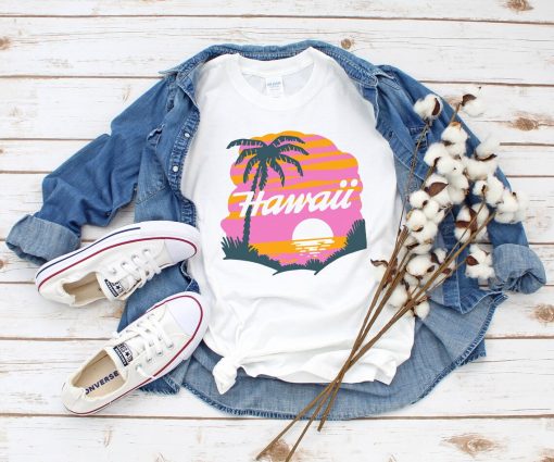 Vintage Hawaii White Unisex T-Shirt