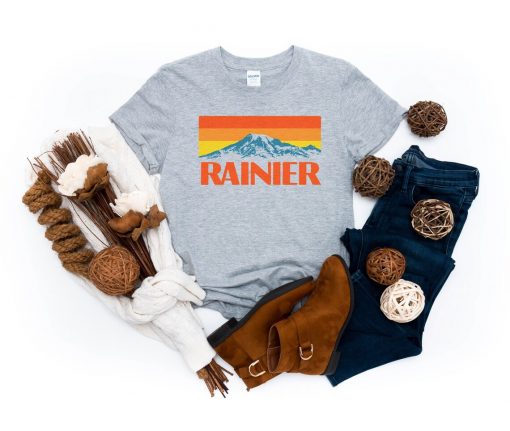 Vintage Mt. Rainier National Park Washington Retro Mountain Unisex T-Shirt
