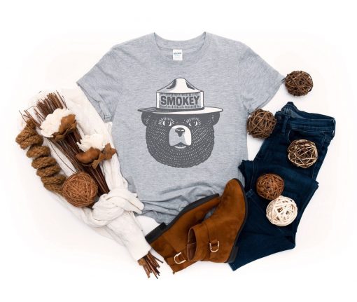 Vintage Smokey Bear Heather Gray T-Shirt