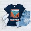 Vintage-Style Yosemite National Park Classic Navy Blue Unisex T-Shirt