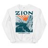 Vintage Zion National Park Moab Utah White Unisex Sweatshirt