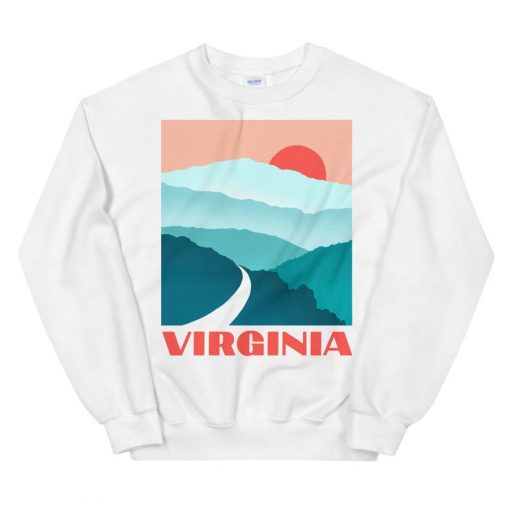 Virginia Blue Ridge Mountains Vintage Unisex Crewneck Sweatshirt