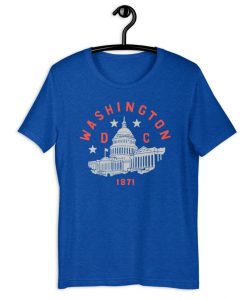 Washington DC Capitol Building Vintage Heather Blue Unisex T-Shirt