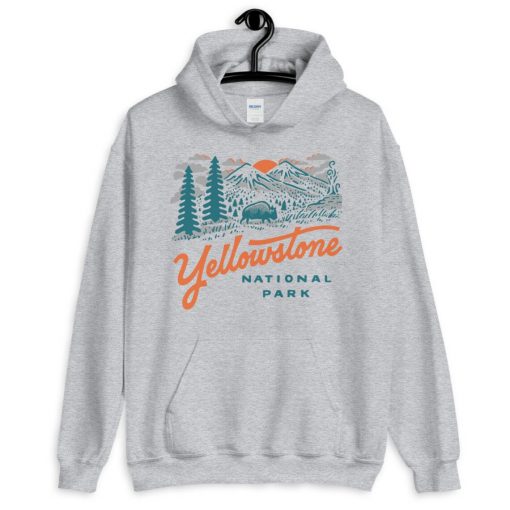 Yellowstone National Park Unisex Sport Gray Hoodie