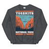 Yosemite National Park Dark Heather Gray Unisex Crewneck Sweatshirt