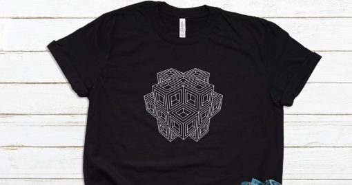 Abstract cube design Tee Cube Men Women Tshirt