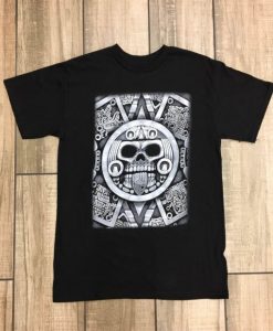 Aztec Skull Calendar T Shirt