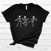 Dancing Skeleton White Font Shirt